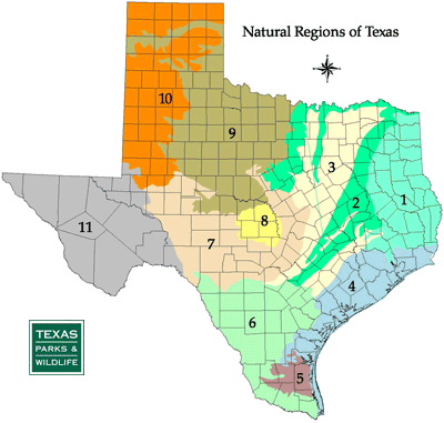 Natural Regions of Texas