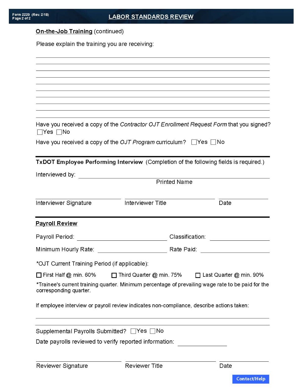 Form2220, second page of form. (click in image to see full-size image)