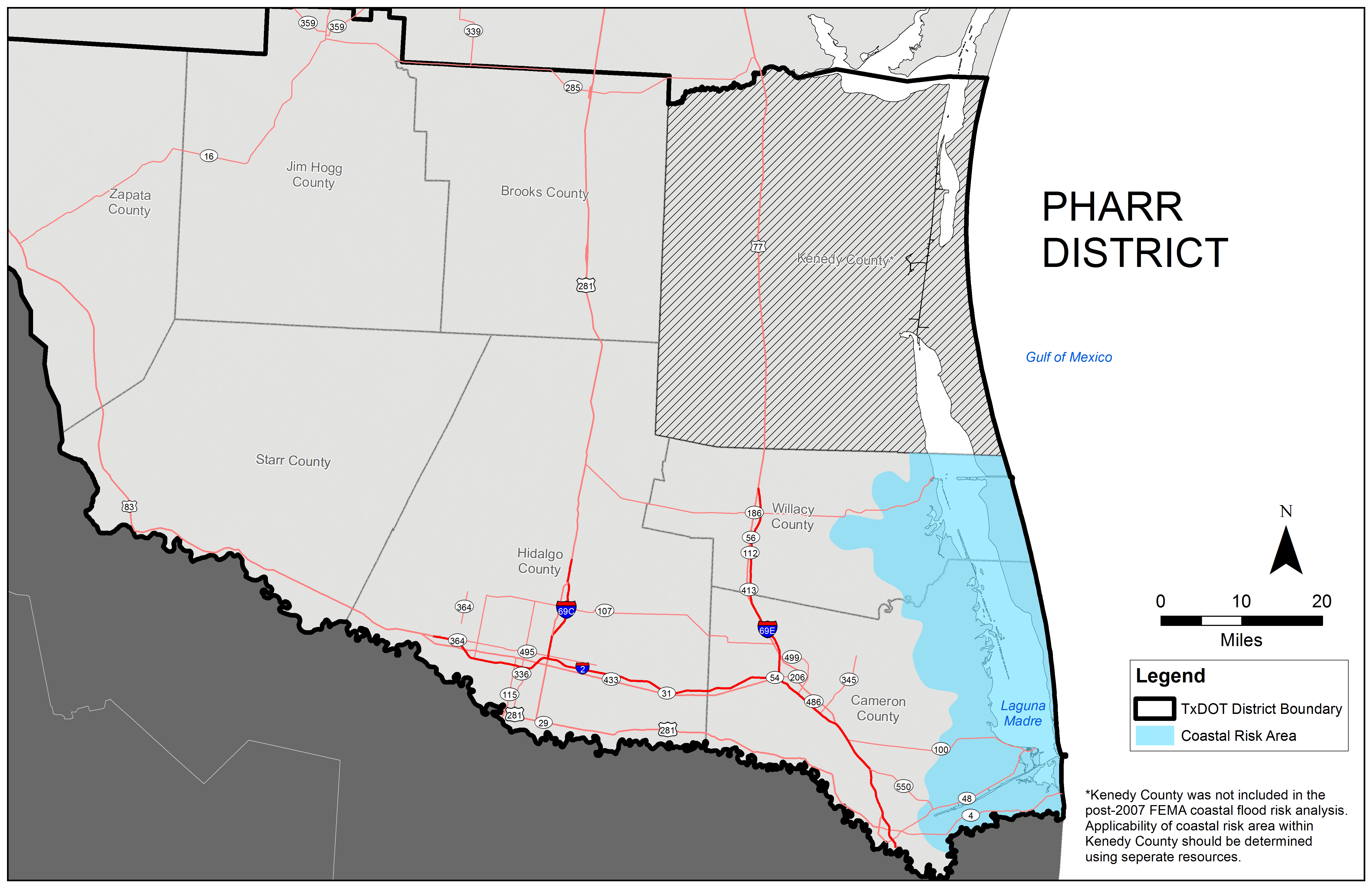 TxDOT Pharr District Risk Area. (click in image to see full-size image)