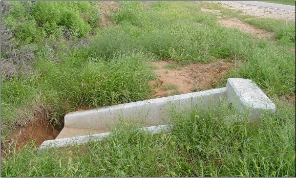 End section conforming to fill slope (click in image to see full-size image)
