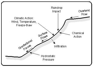 Typical Forces in Soil Erosion (click in image to see full-size image)