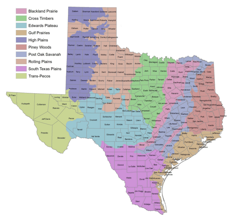 Texas Parks and Wildlife Ecoregions
