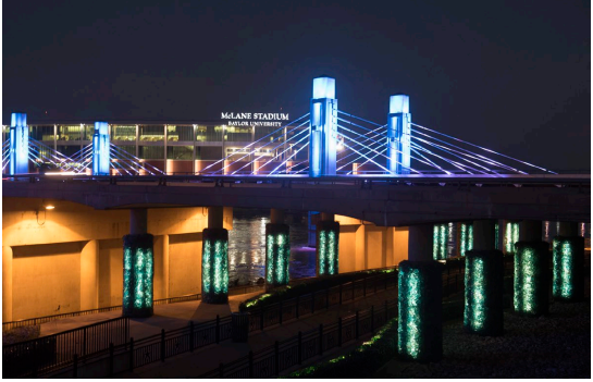 Aesthetic Bridge Lighting, IH 35 Bridge at Brazos River, Waco