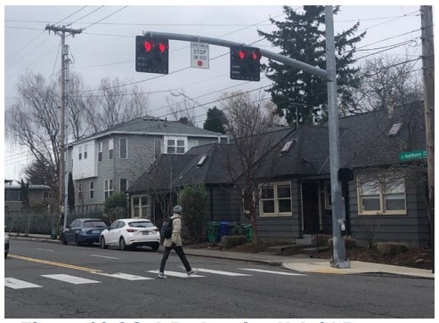 A Pedestrian Hybrid Beacon ( click in image to see full-size image)