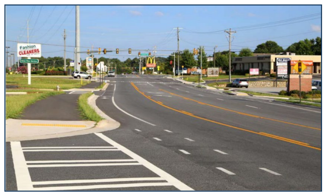 Example Roadway in Suburban Context ( click in image to see full-size image)
