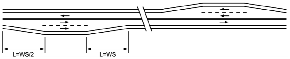 Separated Passing Lanes with an Outside Widening ( click in image to see full-size image)