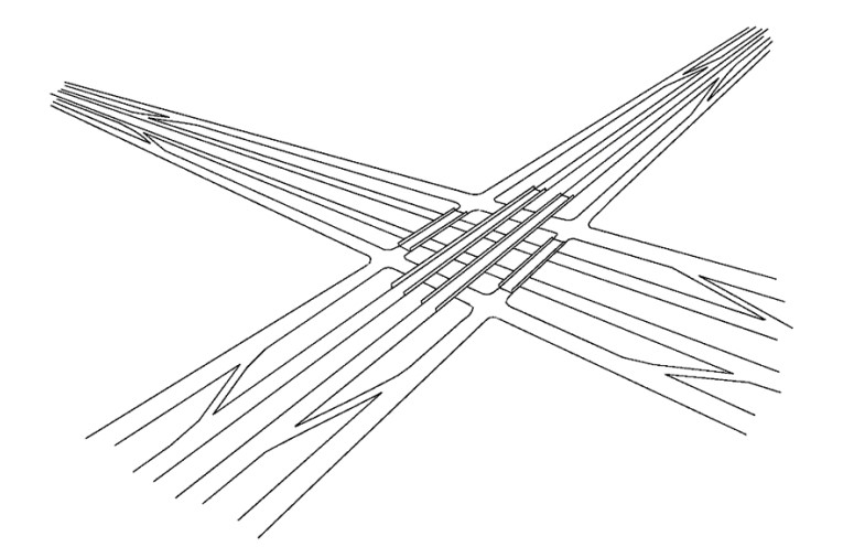Three Level Diamond Interchange ( click in image to see full-size image)