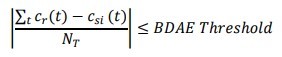 bdae threshold equation