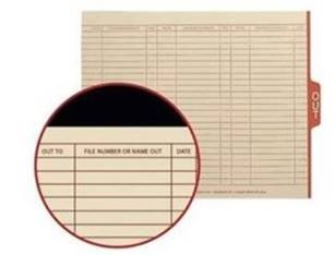 Example of a Charge-Out Card. (click in image to see full-size image)