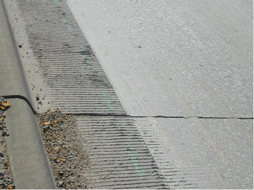 After DBR, slab jacking, and diamond grindingof the section shown in Figure 10-17. (click in image to see full-size image)