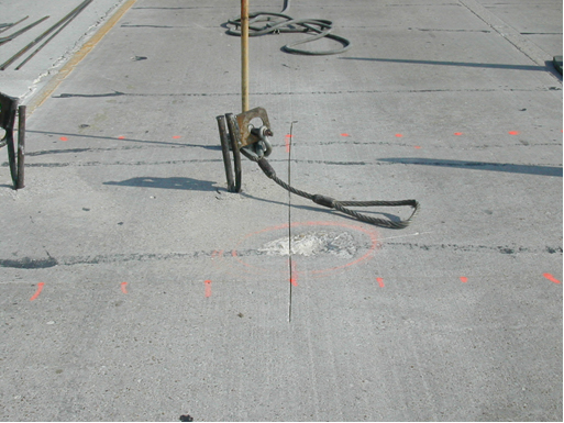 Slab ready for lifting. (click in image to see full-size image)
