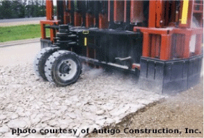 Multi-head Pavement Rubblizer.© Copyright 2006 University of Washington (click in image to see full-size image)