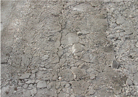 Rubblized pavement texture following resonantpavement breaking.© Copyright 2006 University of Washington (click in image to see full-size image)