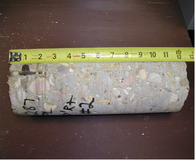 Crack was not induced due to shallowersaw-cut depth than required. (click in image to see full-size image)