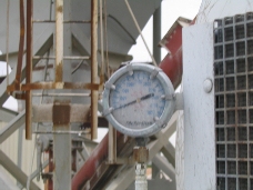 Slump meter mounted in the mixing truck. (click in image to see full-size image)