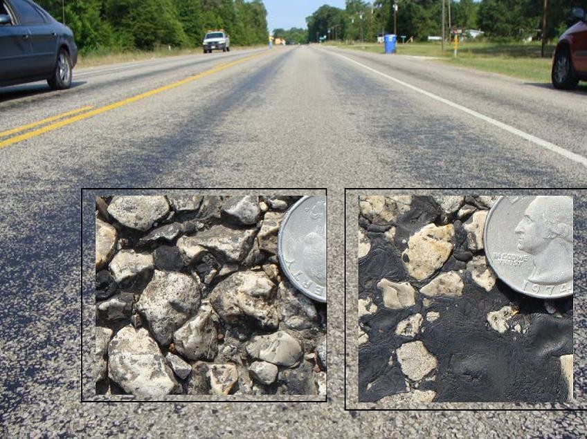 Pavement texture varying across a pavement. (click in image to see full-size image)