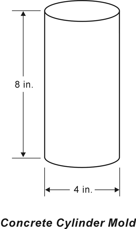 Concrete Cylinder Mold Typically Used forSpray Bar Calibration. (click in image to see full-size image)