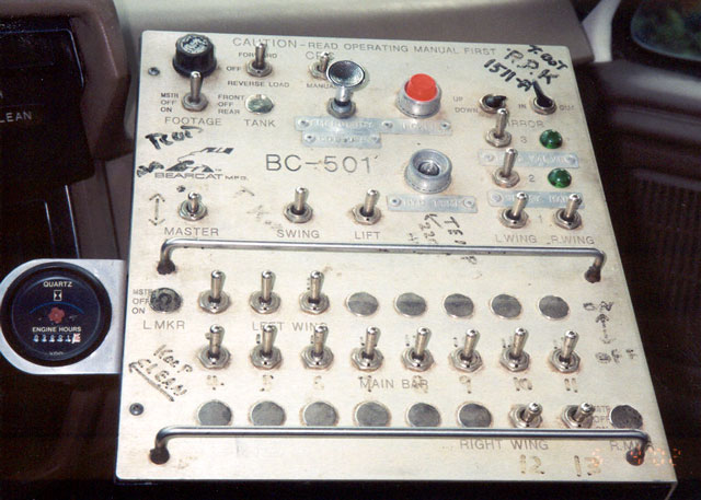 Computerized Asphalt Distributor Controls. (click in image to see full-size image)