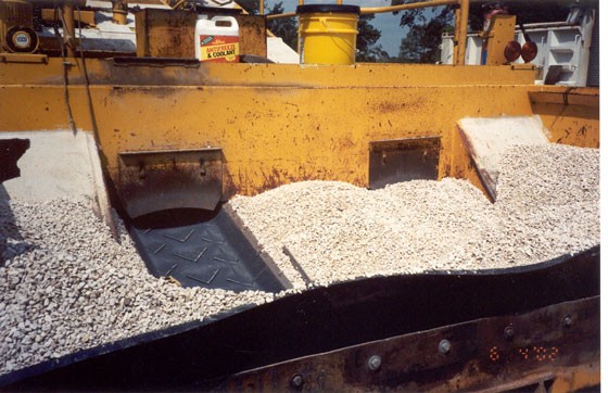 Receiving Hopper of Aggregate Spreader. (click in image to see full-size image)