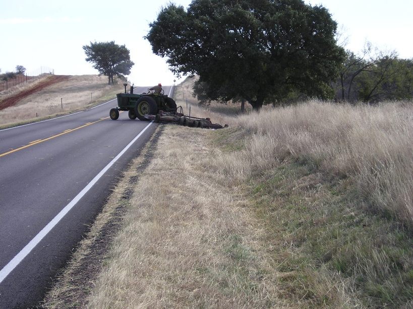 Strip mowing in Llano County. (click in image to see full-size image)