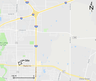 Sample 5-Square-Mile Area Map (click in image to see full-size image)