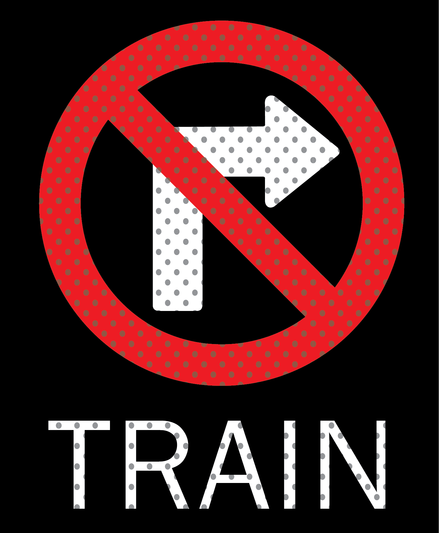 Figure 6&ndash;9. R3-1a Blank-out Sign with TRAIN Legend