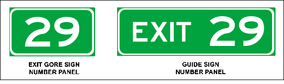Exit Number panels. (click in image to see full-size image)