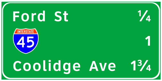 Interchange Sequence sign. (click in image to see full-size image)