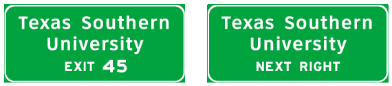 Supplemental Guide signs. (click in image to see full-size image)