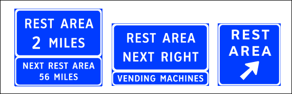Rest Area signs. (click in image to see full-size image)