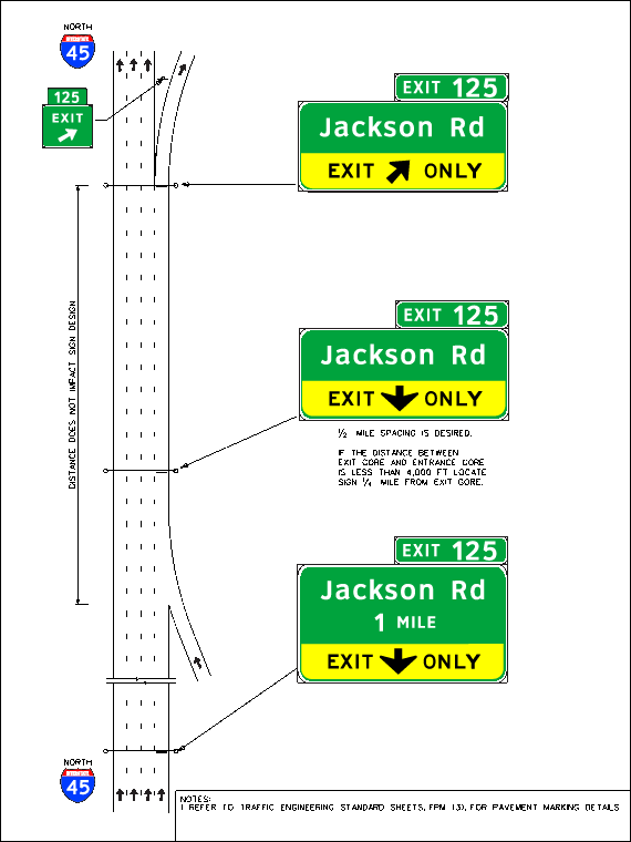 Closely spaced ramps with a merge entrance ramp and a lanedrop exit ramp. (click in image to see full-size image)