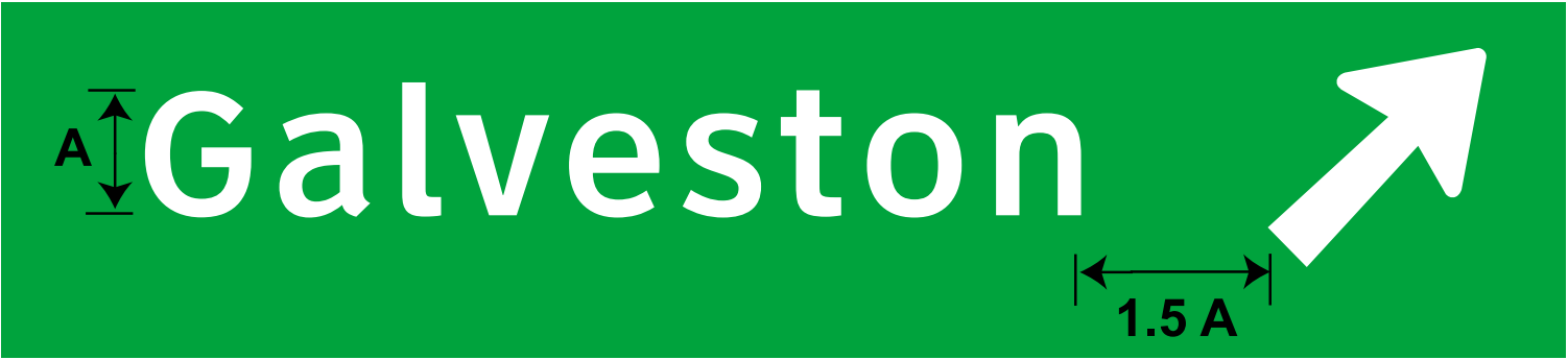 Lateral spacing between a word and an arrow. (click in image to see full-size image)