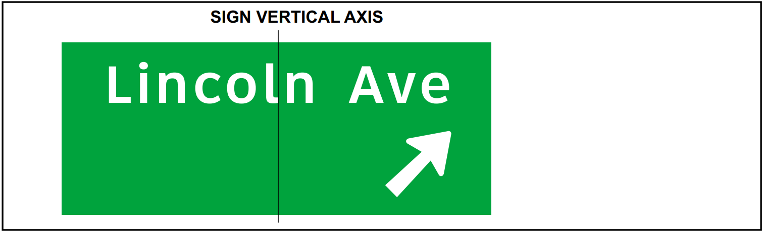 Word message placement on an Exit Directionsign. (click in image to see full-size image)