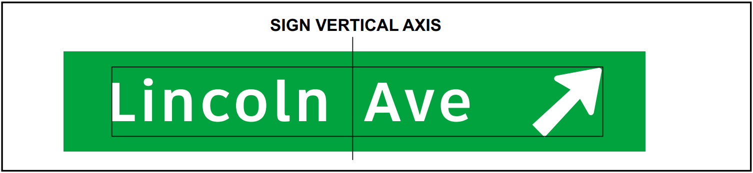 Word message placement on an Exit Directionsign with the word message and arrow on the same line of copy. (click in image to see full-size image)