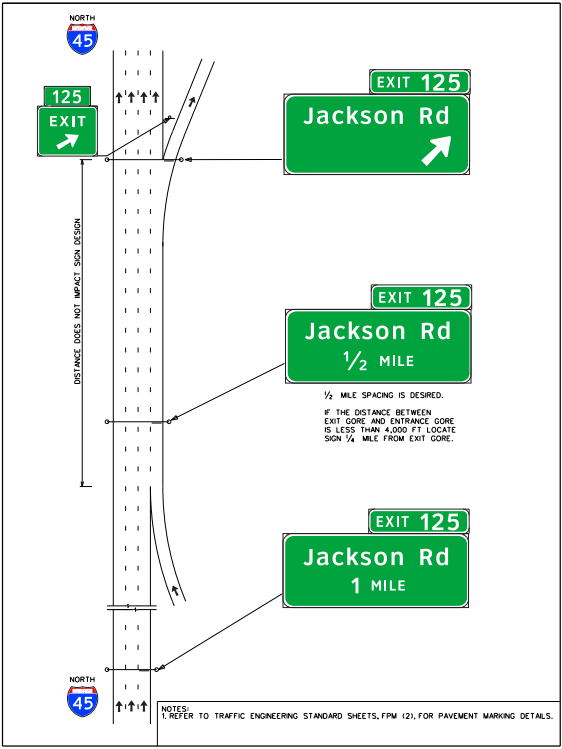 Closely spaced ramps with an added-laneentrance ramp and a diverge exit ramp. (click in image to see full-size image)