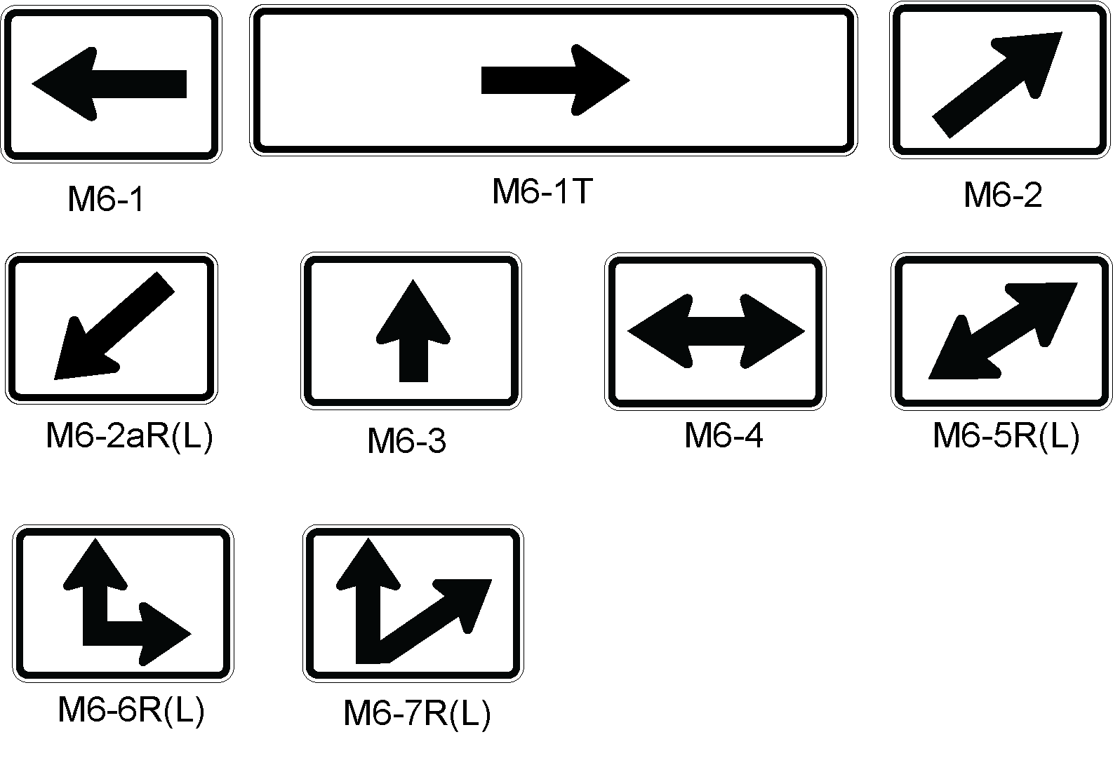 Directional Arrow Auxiliary Signs (click in image to see full-size image)