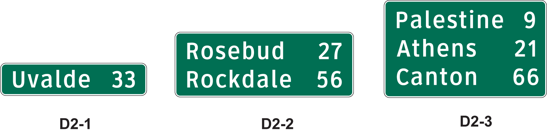 Distance Signs (click in image to see full-size image)
