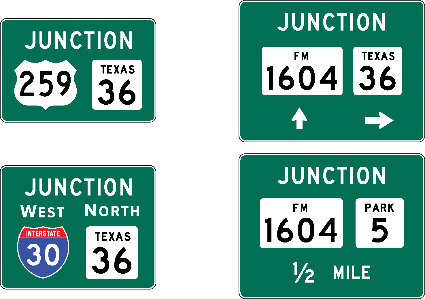 Combination Junction Sign (M2-2) (click in image to see full-size image)