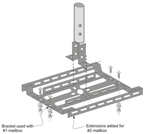Mailbox Bracket (shown upside down) (click in image to see full-size image)