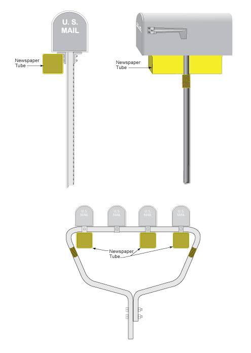 Newspaper Receptacle Placement (click in image to see full-size image)