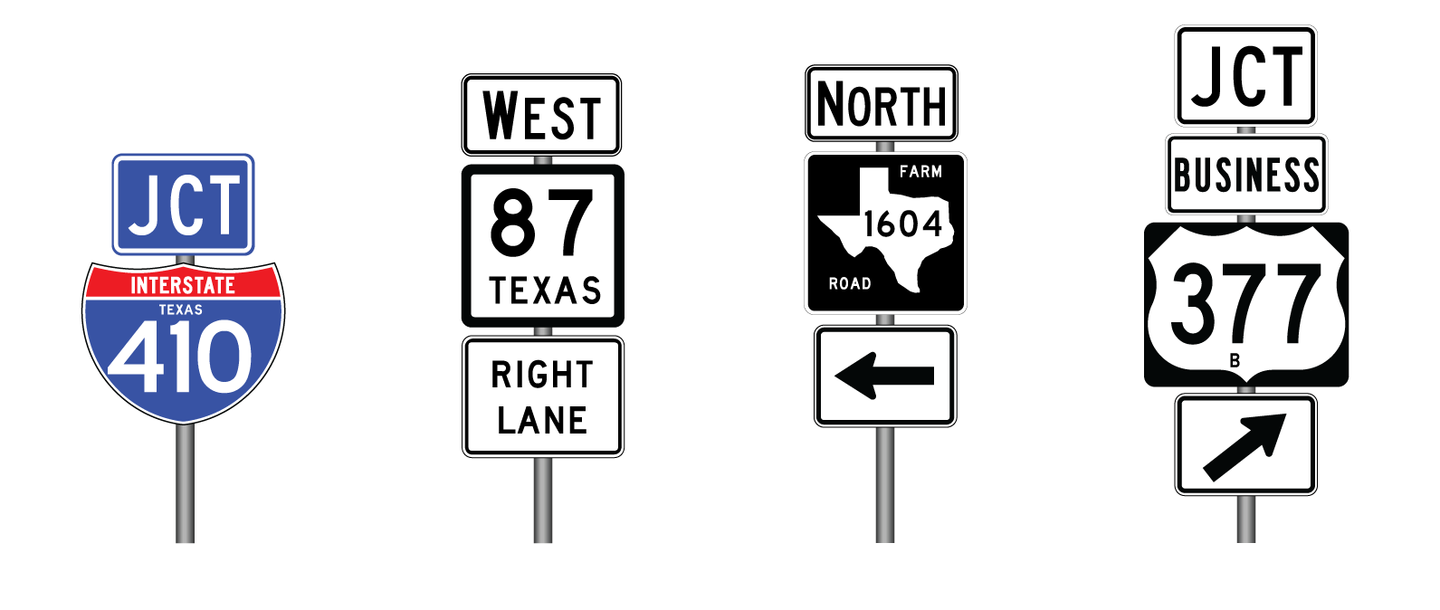 Examples of a Guide Sign Unit (click in image to see full-size image)