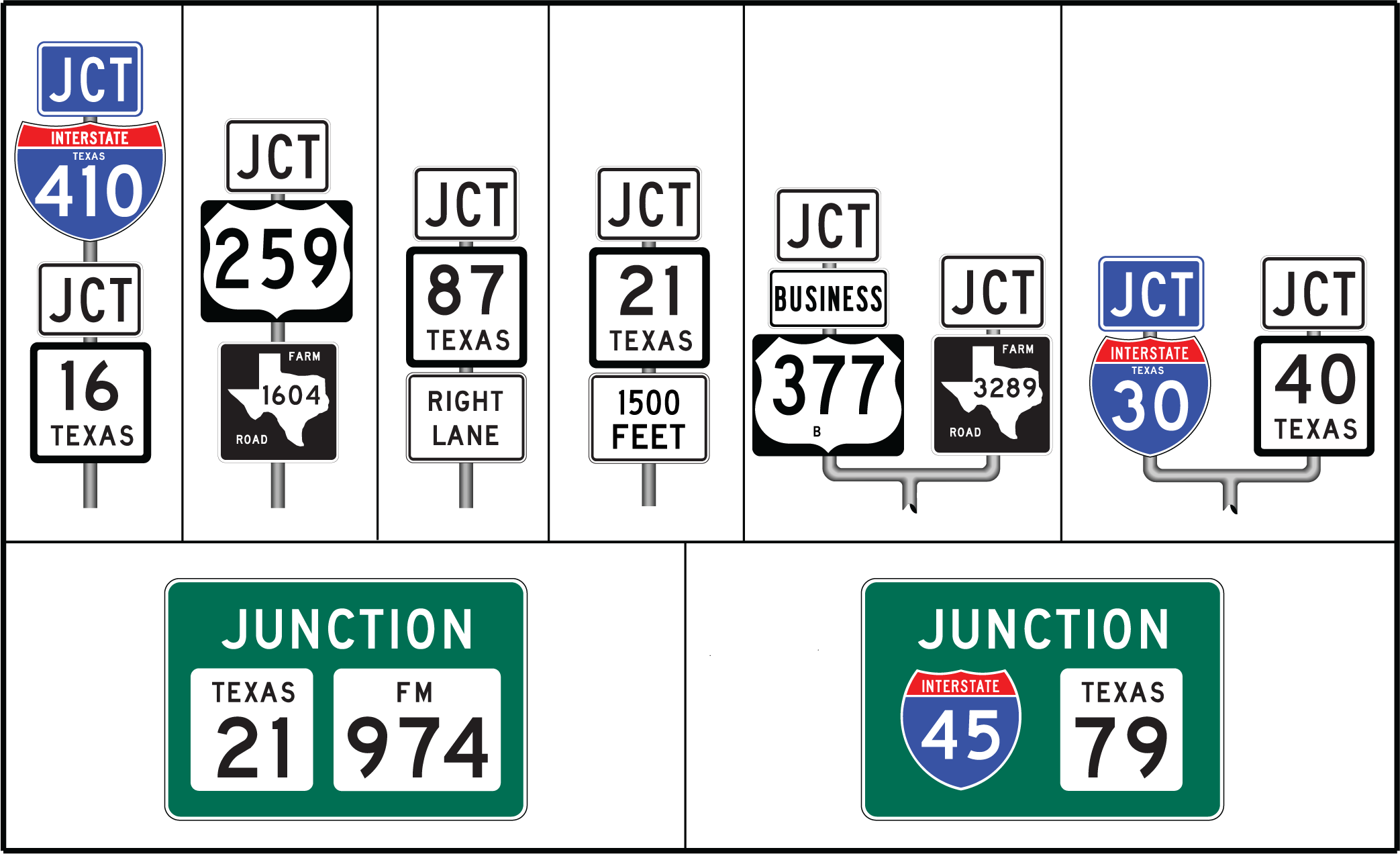 Typical Junction Assemblies (click in image to see full-size image)