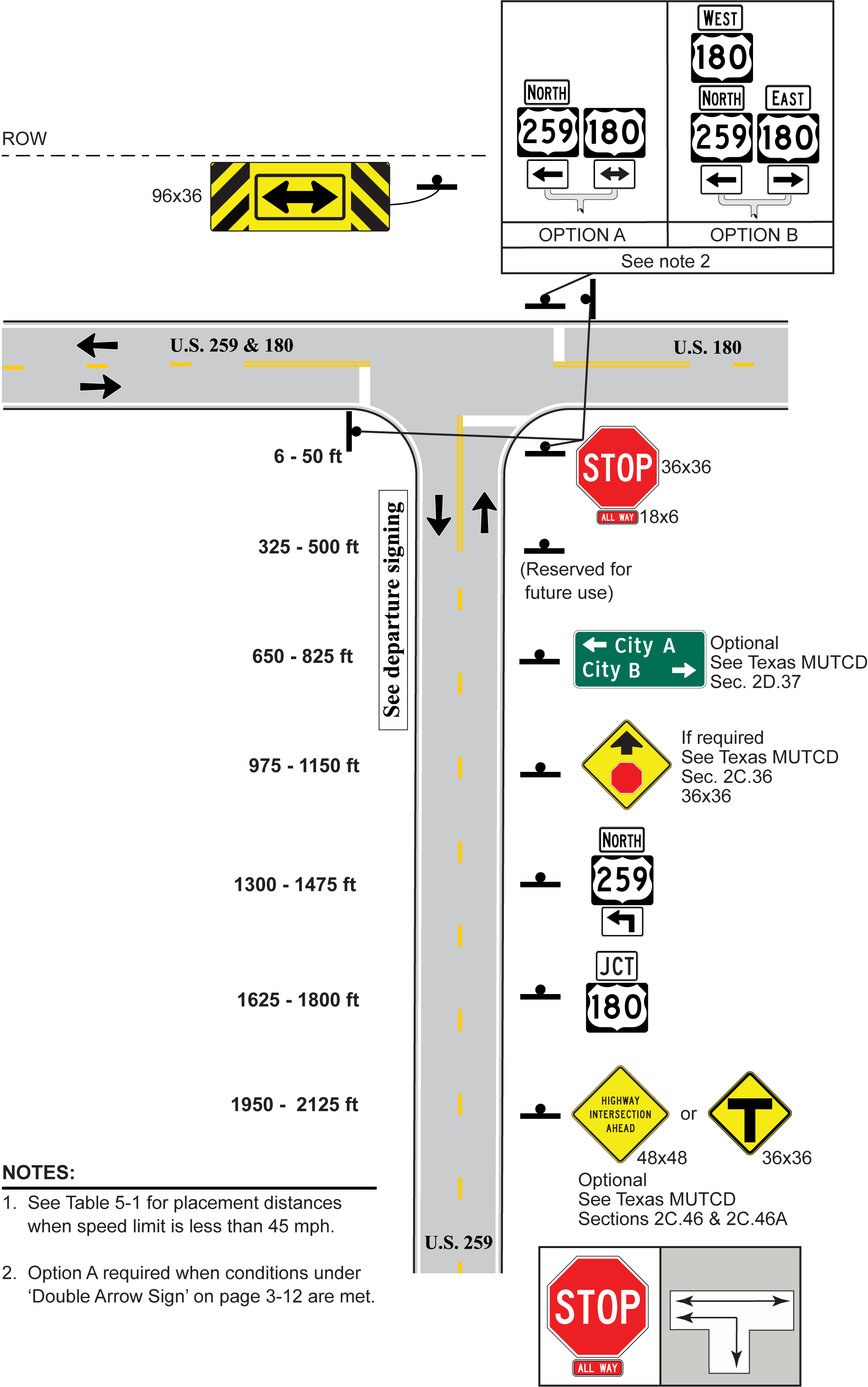3-Leg T, 1 Approach Lane, Stop Control,Approach Route Goes Left (click in image to see full-size image)