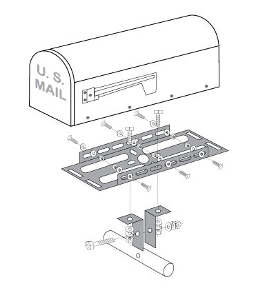 Attaching the Bracket to the Multiple Support (click in image to see full-size image)