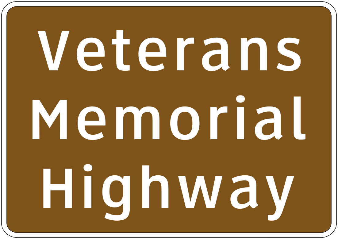 Example of Memorial Highway Sign (click in image to see full-size image)