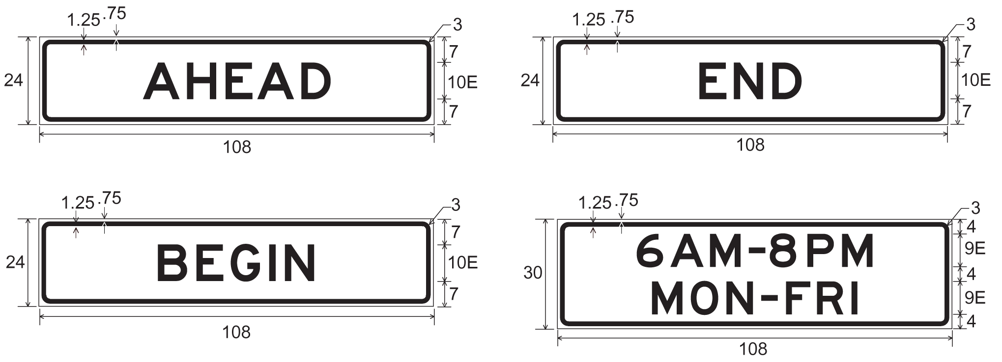 Plaque details for large left lane restrictionsign (click in image to see full-size image)