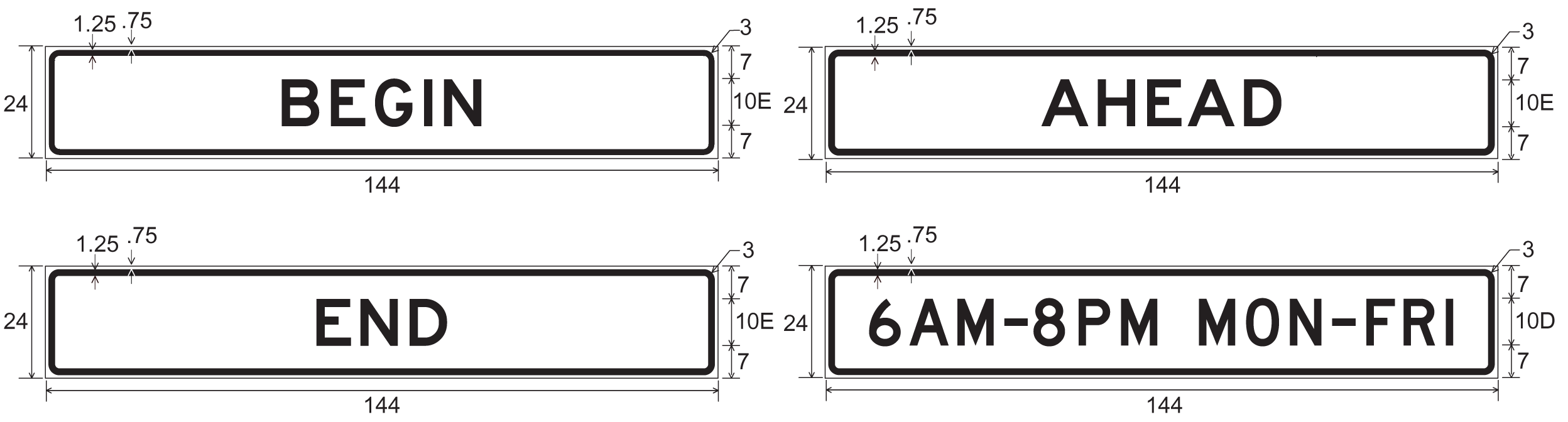 Plaque details for overhead left lane truckrestriction sign (click in image to see full-size image)