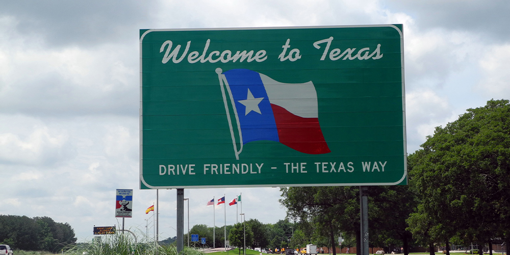 Welcome to Texas sign