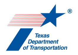 Logotipo de 3 líneas del Departamento de Transporte de Texas