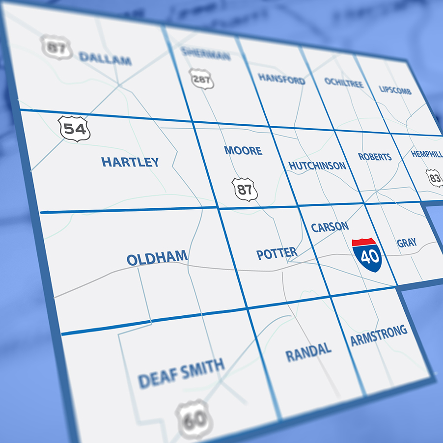 Mapa del distrito de Amarillo